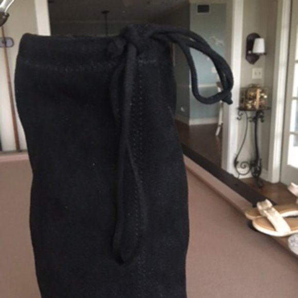 GIANNI BINI Trillia Suede Like Over-the-Knee Block Heel Boots, New, Black 6 - Picture 4 of 14